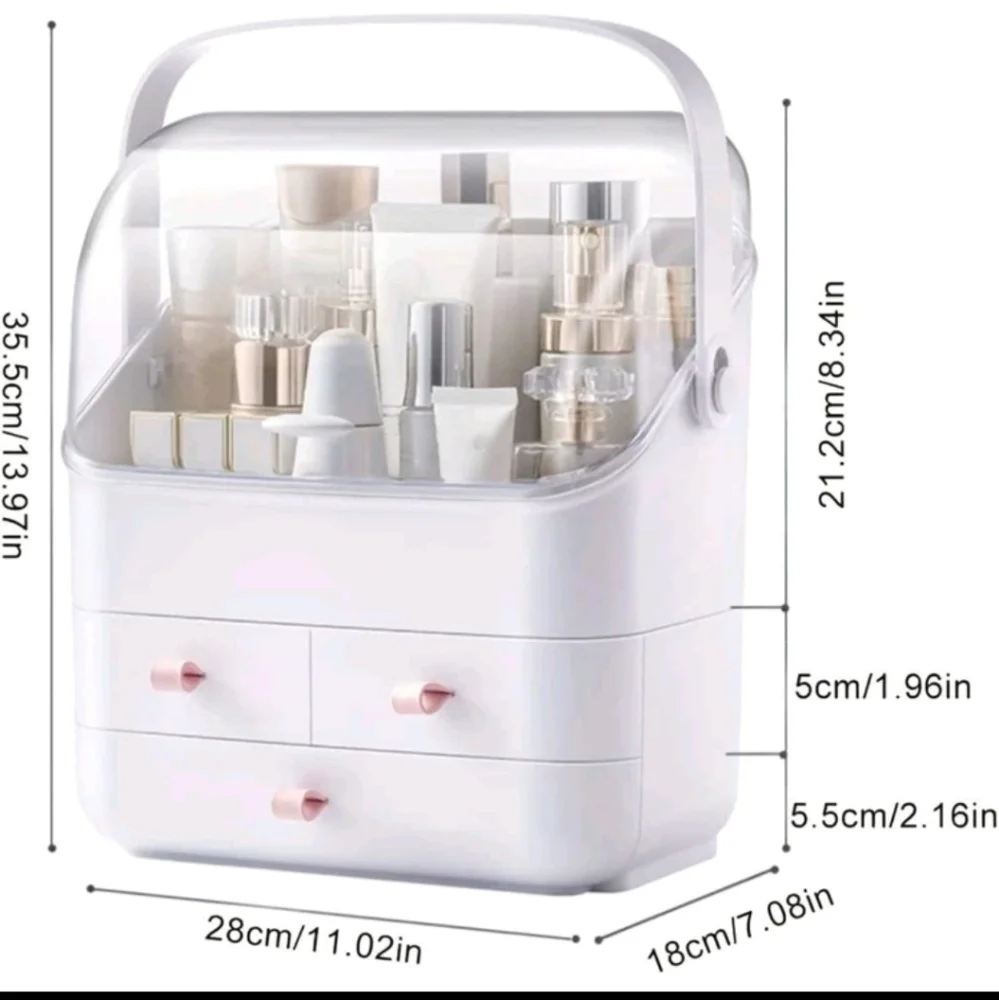 Cosmetic Storage Bin Large Dust and Water proof